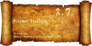 Kuzma Tullia névjegykártya